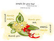 Grusskarte Danke mit  Blume