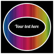 round frame for text with a spectral pattern
