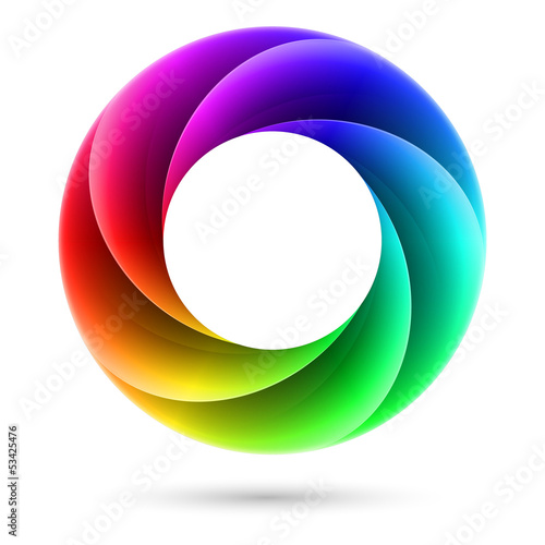 Vector: Colorful spiral ring Colorful spiral ring