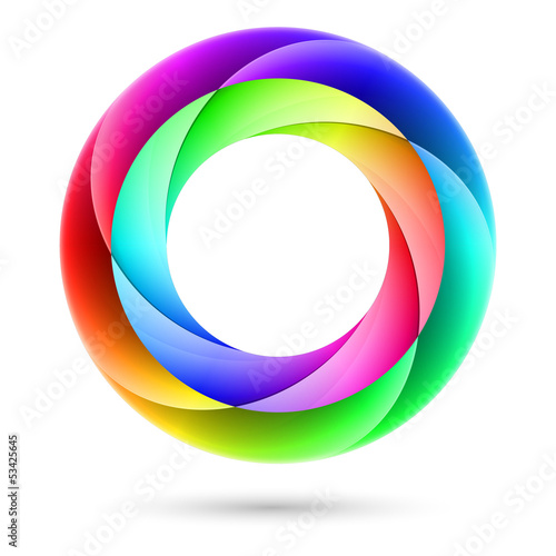 Vector: Colorful spiral ring Colorful spiral ring