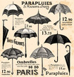 Vector: Vintage umbrella background Vintage umbrella background