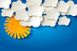 Himmel Wolken Papier Bunt