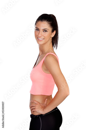 Photo: Attractive girl with sports clothes Attractive girl with sports clothes