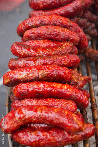 Photo: Chorizos o longanizas en parrilla Chorizos o longanizas en parrilla