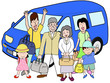 三世代で車の旅