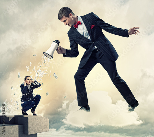 Photo: Businessman with megaphone Businessman with megaphone