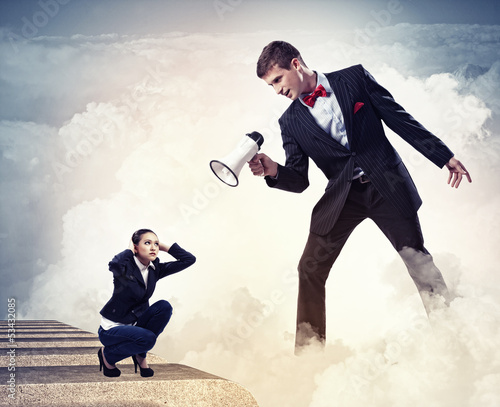 Photo: Businessman with megaphone Businessman with megaphone