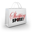 Illustration: Shopping Spree Bag Marketplace Store Spending Money Shopping Spree Bag Marketplace Store Spending Money