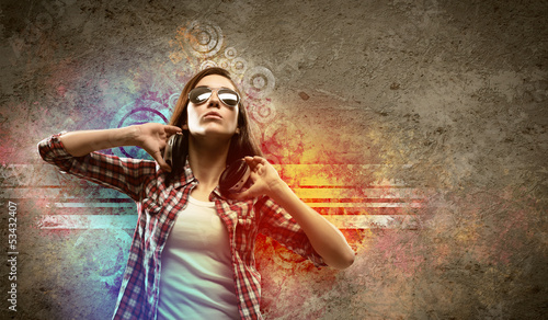 Photo: Young woman with headphones Young woman with headphones