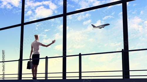 Photo: Businesswoman at airport Businesswoman at airport