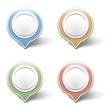Vektor: Map pins on white background Map pins on white background