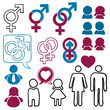 People as couples design icons