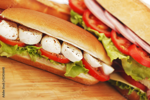Photo: pile of sandwiches close pile of sandwiches close