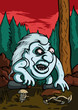 Angry troll in the forest