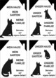 Hund und Katze – Schilder