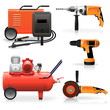 Vector power tools icons