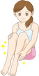 足脱毛した女性