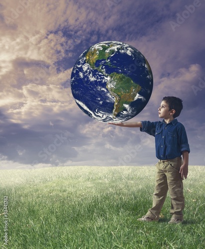 Photo: Save the world concept Save the world concept