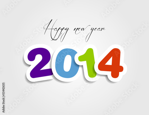 Vector: happy new year 2014 happy new year 2014
