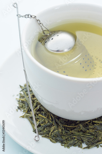 Photo: Green tea with infuser Green tea with infuser