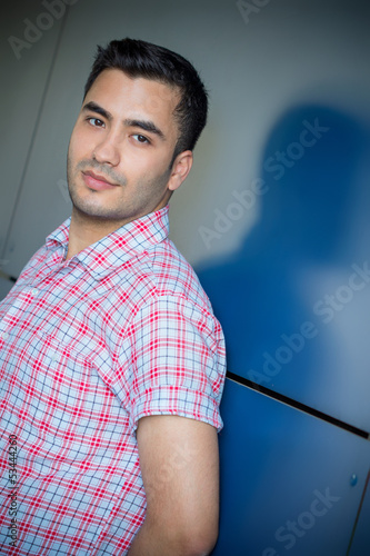 Photo: Portait of gorgeous turkish man, outside shot Portait of gorgeous turkish man, outside shot