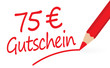 Vector: 75 € Gutschein 75 € Gutschein