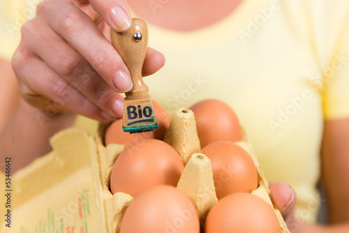 Photo: eier bekommen den bio stempel eier bekommen den bio stempel