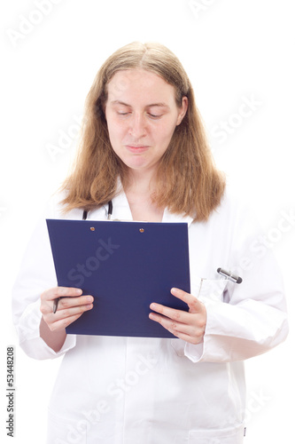 Photo: Looking in the checklist who the next patient will be Looking in the checklist who the next patient will be