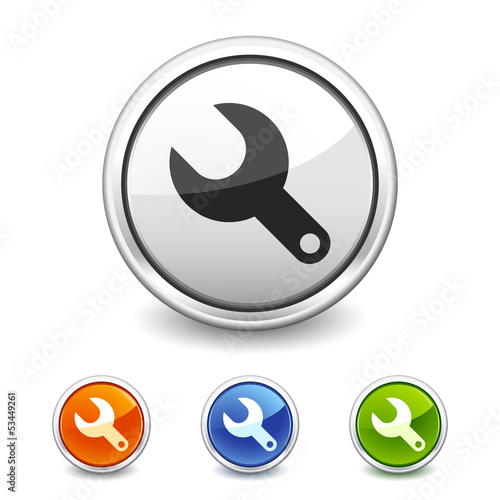 Vector: tool button in four colors tool button in four colors