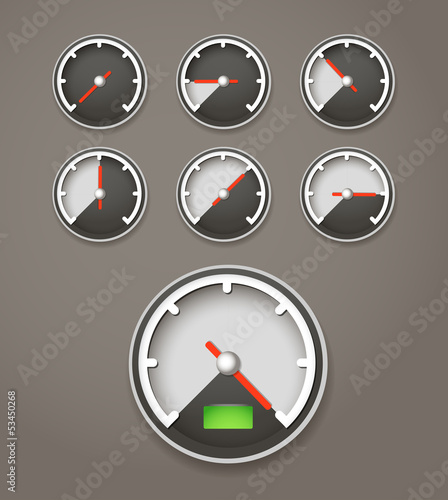 Vector: Speed limit web icons collection Speed limit web icons collection