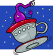 alien or martian cartoon illustration