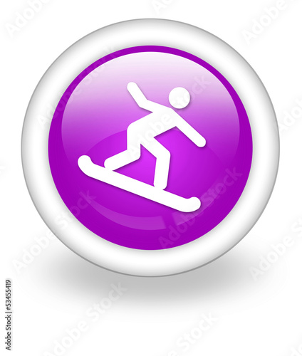 Illustration: Violet Icon "Snowboarding" Violet Icon "Snowboarding"