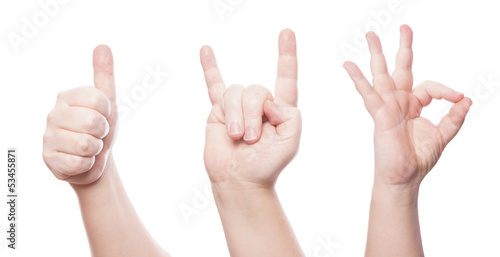 Photo: hand sign set hand sign set