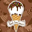 Background with ice cream