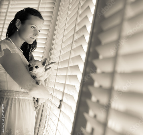Photo: Woman and chihuahua Woman and chihuahua