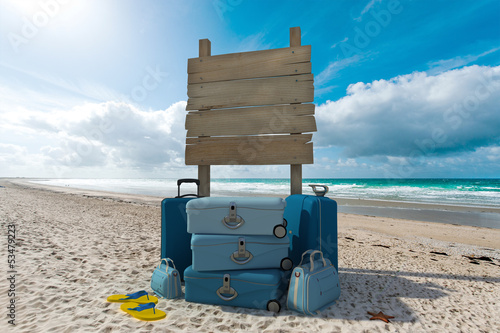 Photo: Beach vacations sign Beach vacations sign