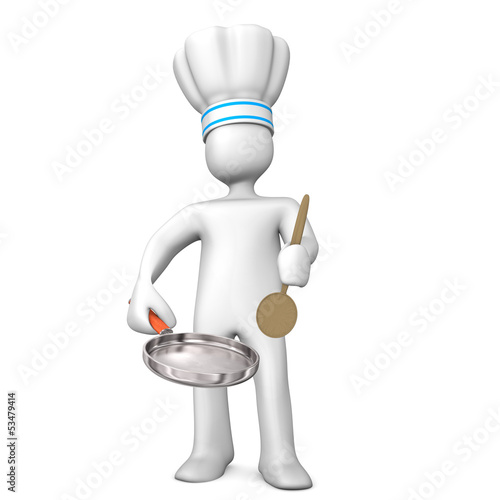 Illustration: Chef Frying Pan Chef Frying Pan