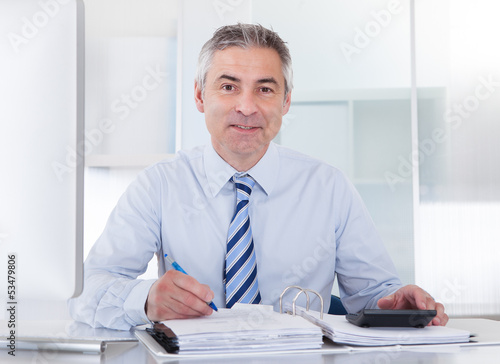 Photo: Mature Businessman At Work Mature Businessman At Work