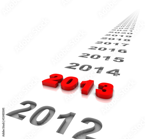 Illustration: Year 2013 and the future Year 2013 and the future