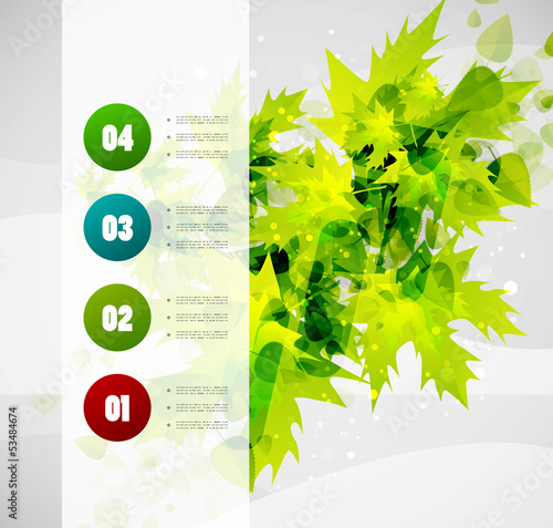 Vector: Leaf nature infographics modern template Leaf nature infographics modern template