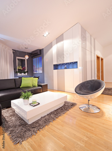 Photo: View of a living room in apartment View of a living room in apartment