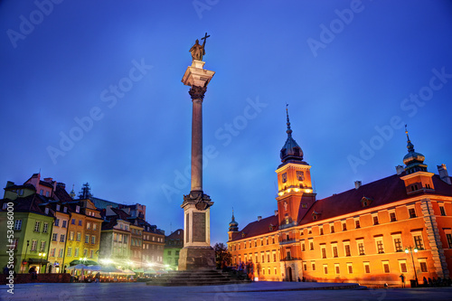 Photo: Old town in Warsaw, Poland at night Old town in Warsaw, Poland at night