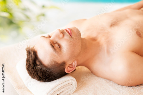 Photo: man in spa man in spa