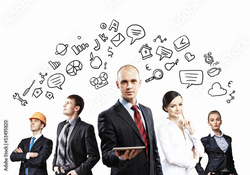 Photo: Businesspeople team posing Businesspeople team posing