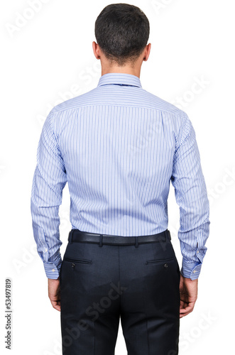 Photo: Male model with shirt isolated on white Male model with shirt isolated on white