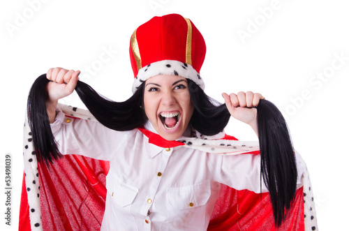 Photo: Queen businesswoman in business concept Queen businesswoman in business concept
