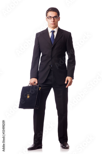Photo: Handsome businessman isolated on white Handsome businessman isolated on white