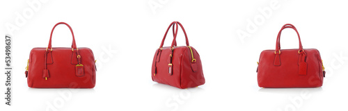 Photo: Elegant woman bag isolated on white Elegant woman bag isolated on white