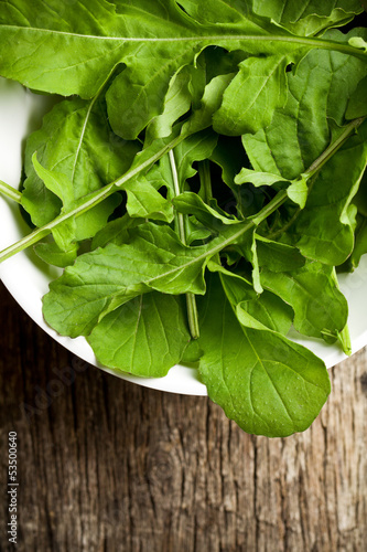 Photo: fresh arugula leaves fresh arugula leaves