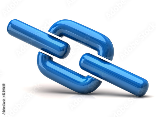 Illustration: Blue chain icon Blue chain icon